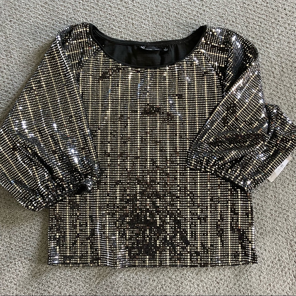 Metallic Silver Top